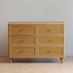 Honey / Honey Cane - Namesake Marin with Cane 6 Drawer Assembled Dresser 2