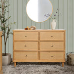 Honey / Honey Cane - Namesake Marin with Cane 6 Drawer Assembled Dresser 4