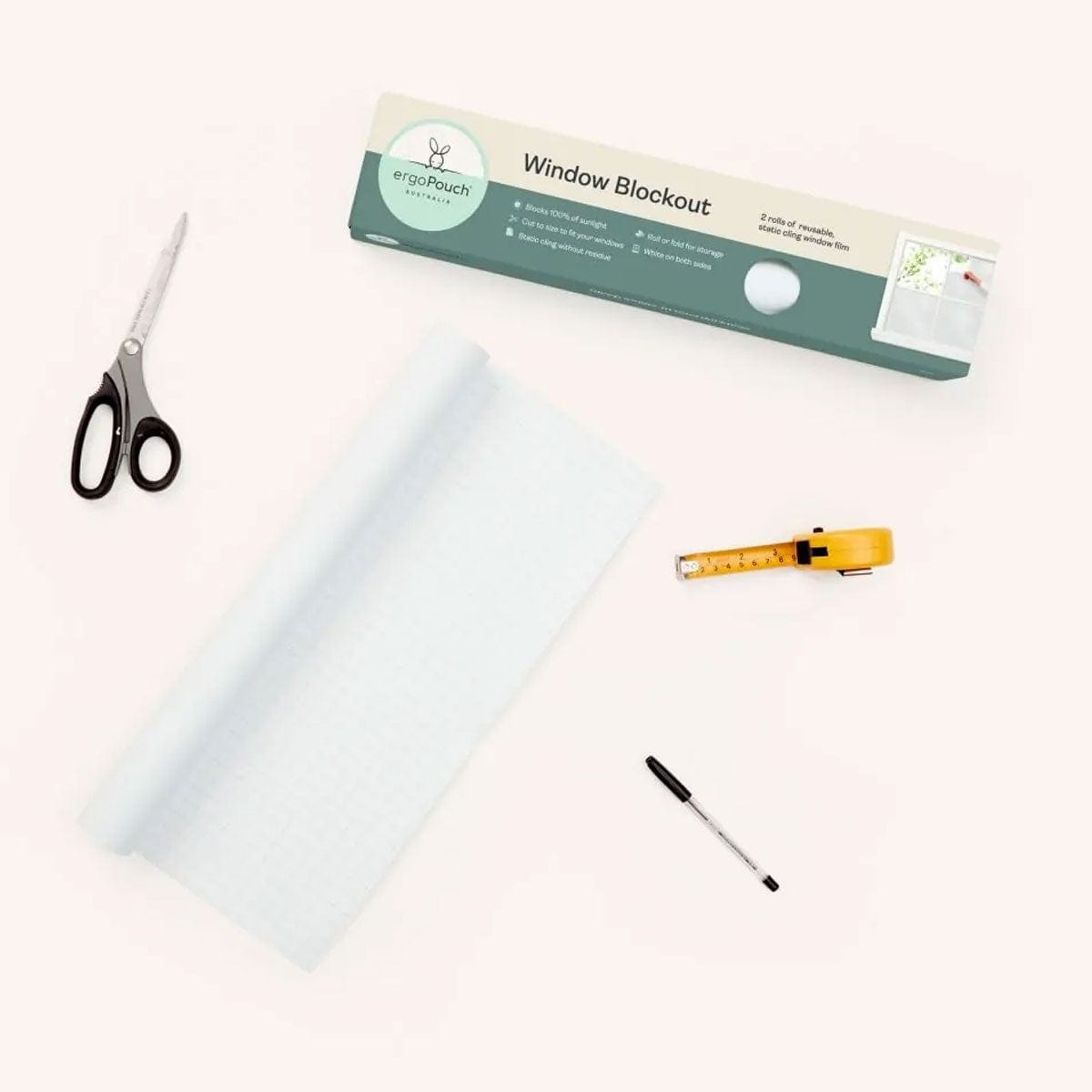 ergoPouch blackout window film ErgoPouch Window Blockout Reusable Blackout Window Film 2 PK