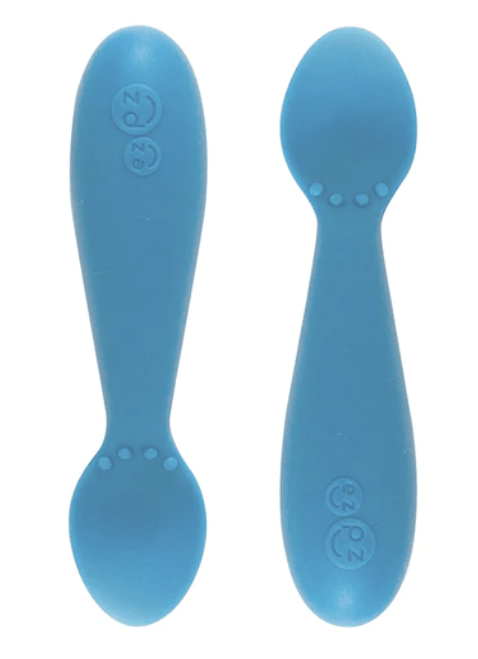ezpz spoon Blue - ezpz Tiny Spoons ezpz Tiny Spoons Infant Training Spoons