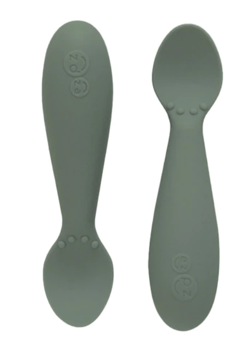 ezpz spoon Olive - ezpz Tiny Spoons ezpz Tiny Spoons Infant Training Spoons