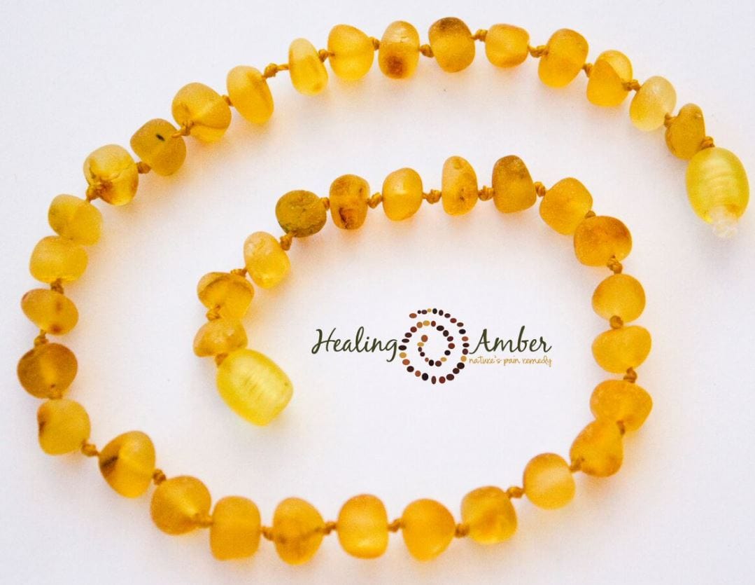 Healing Amber amber necklace Raw Gold 11" - Healing Amber Baltic Amber Necklace Healing Amber Baltic Amber Necklace - Raw Gold