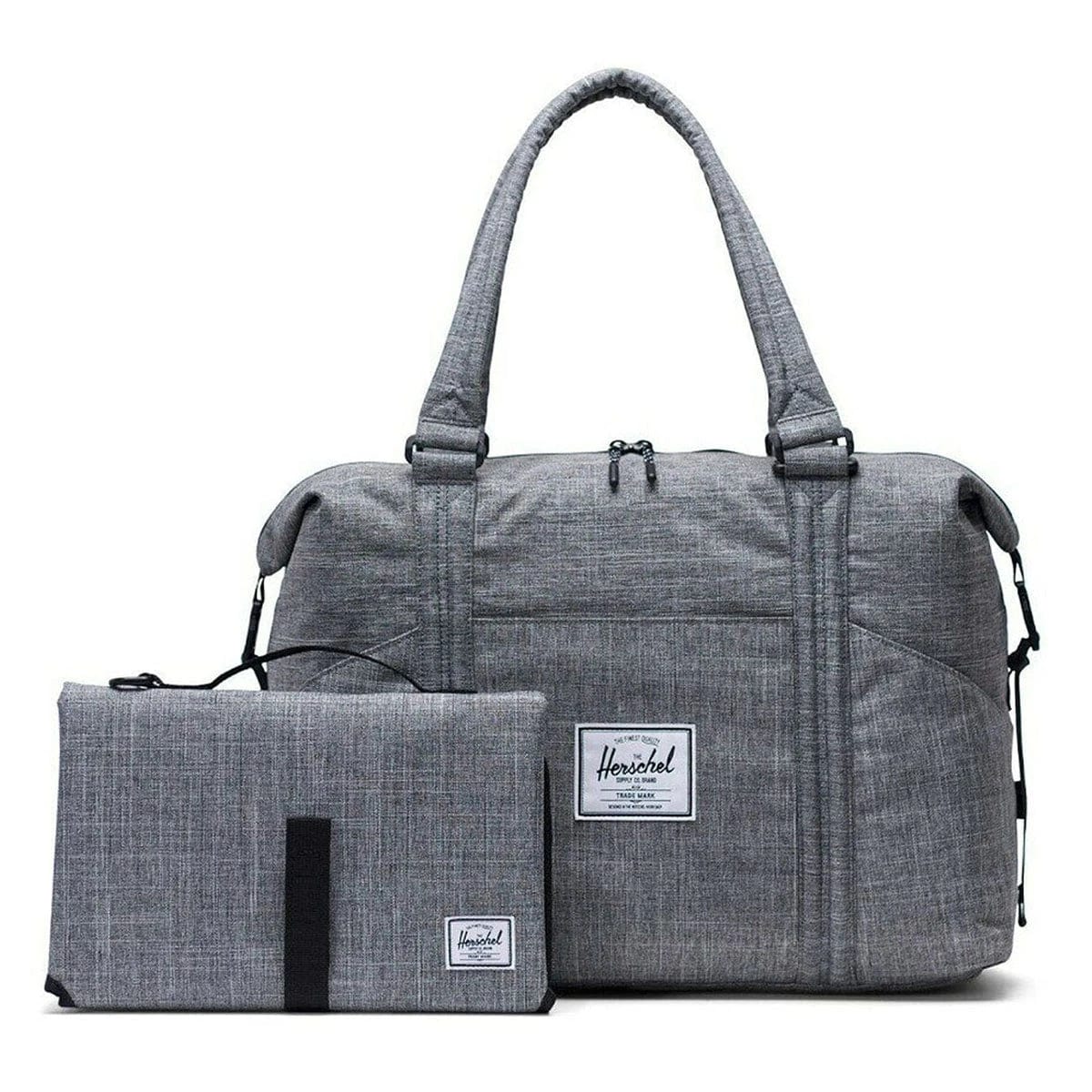 Herschel Strand Sprout Tote Diaper Duffle Bag Raven Crosshatch