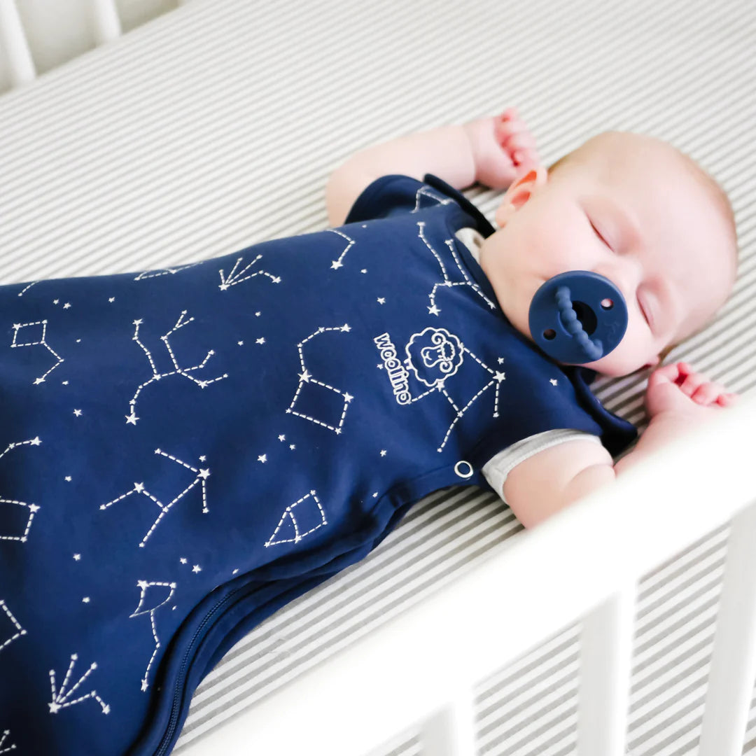 Woolino 4 Season Ultimate Merino Wool Baby Sleep Bag - Night Sky Lifestyle 1