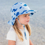 Jan & Jul hat Jan & Jul Gro-With-Me Sun Hat - Blue Whale