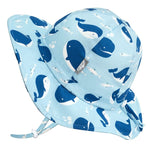 Jan & Jul hat Small Jan & Jul Gro-With-Me Sun Hat - Blue Whale