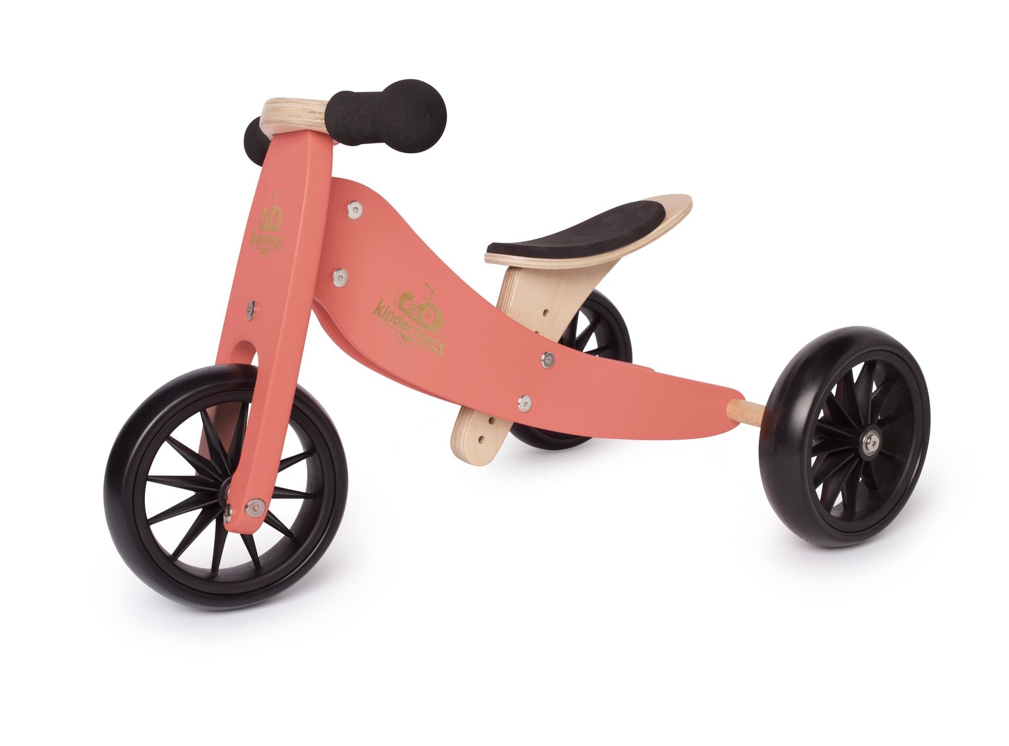 Kinderfeets balance bike Kinderfeets Tiny Tot 2-in-1 Tricycle/Balance Bike - Coral