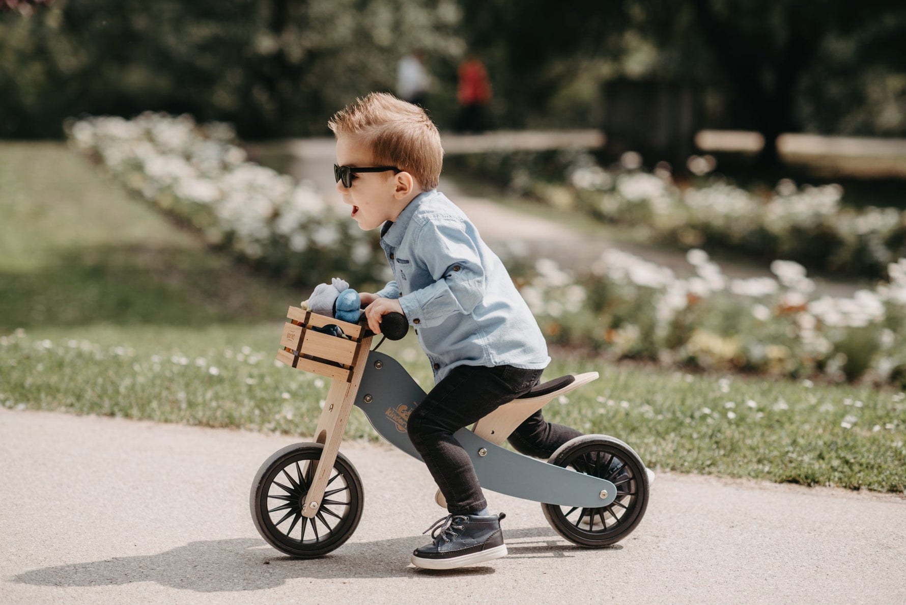 Kinderfeets balance bike Kinderfeets Tiny Tot PLUS Tricycle/Balance Bike - Slate