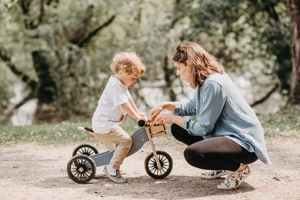 Kinderfeets balance bike Kinderfeets Tiny Tot PLUS Tricycle/Balance Bike - Slate