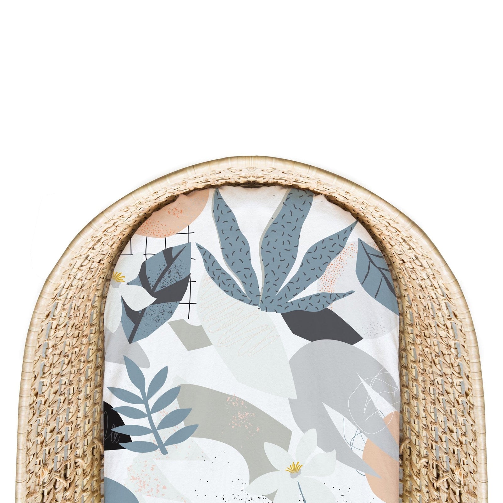 Palm Breeze - Kushies Percale Fitted Bassinet Sheet