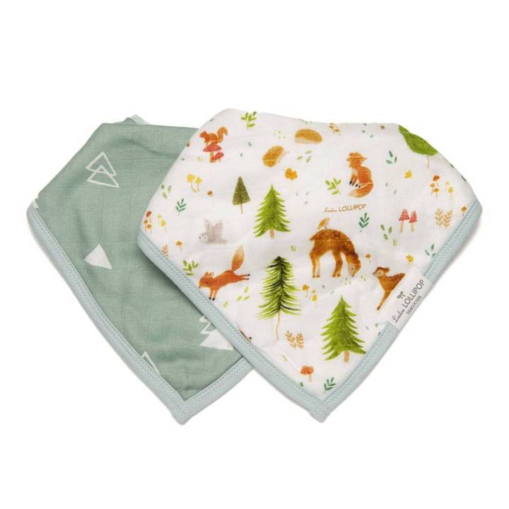 Loulou Lollipop bandana bib Loulou Lollipop Bandana Bib Set - Forest Friends
