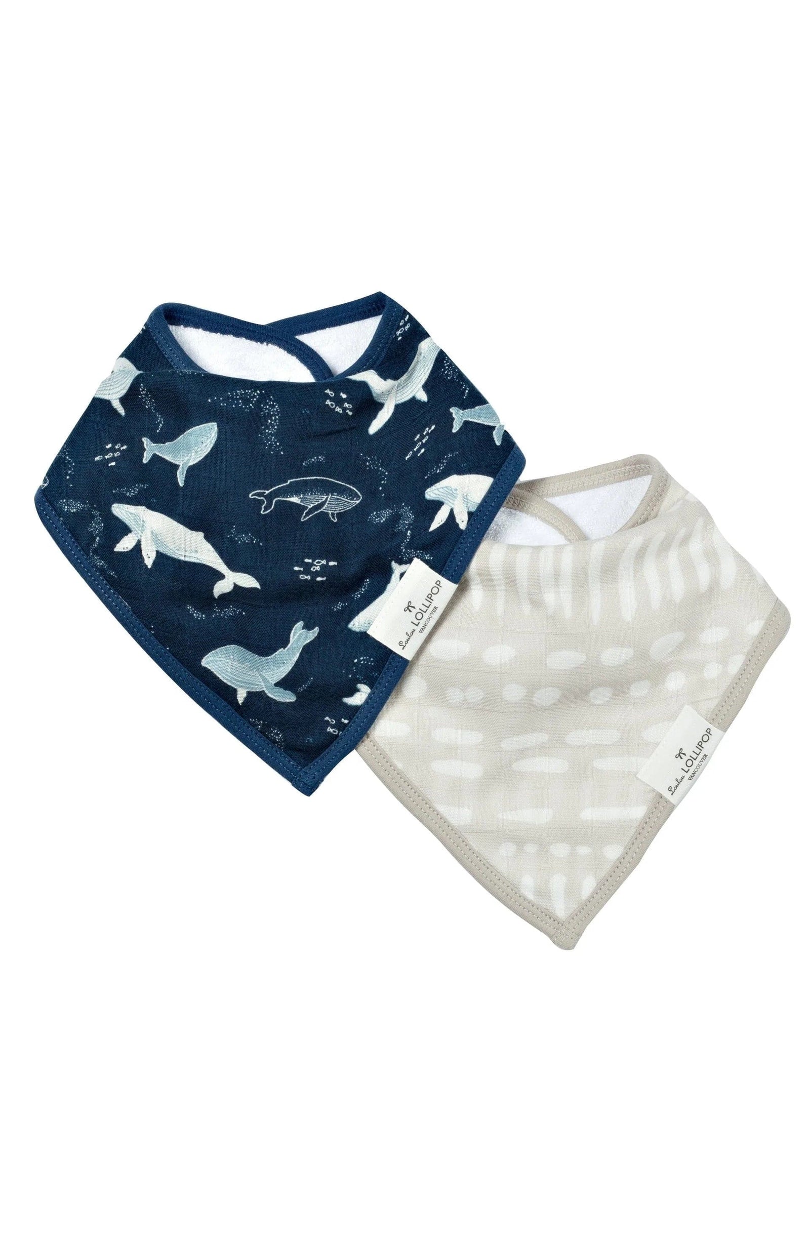 Loulou Lollipop bandana bib Loulou Lollipop Bandana Bib Set - Whales