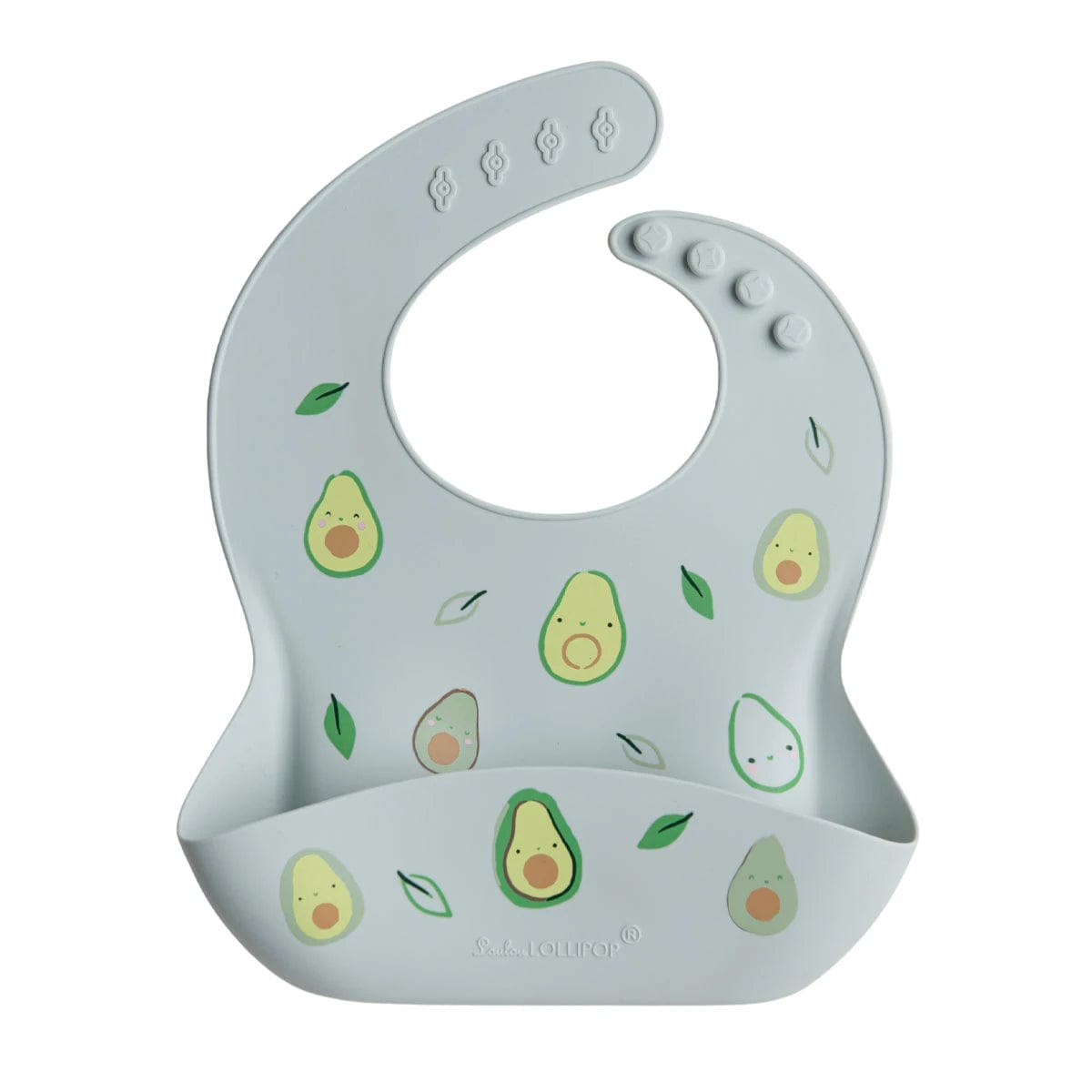 Loulou Lollipop bib Loulou Lollipop Silicone Printed Bib - Avocado