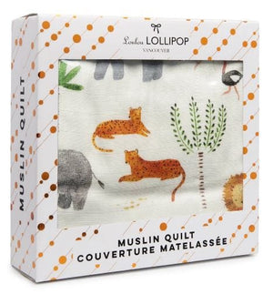 Loulou Lollipop quilt Loulou Lollipop Luxe Muslin Quilt Blanket - Safari Jungle
