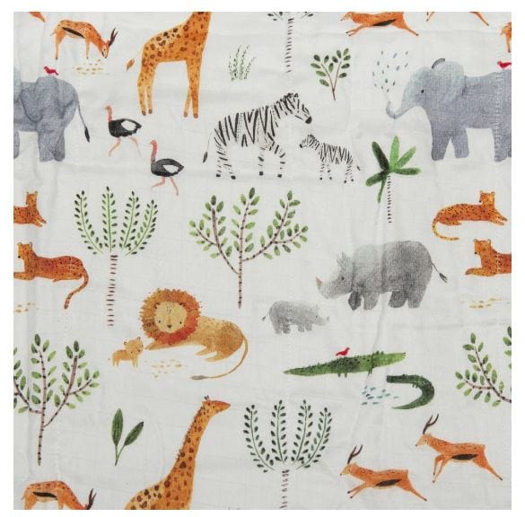 Loulou Lollipop quilt Loulou Lollipop Luxe Muslin Quilt Blanket - Safari Jungle