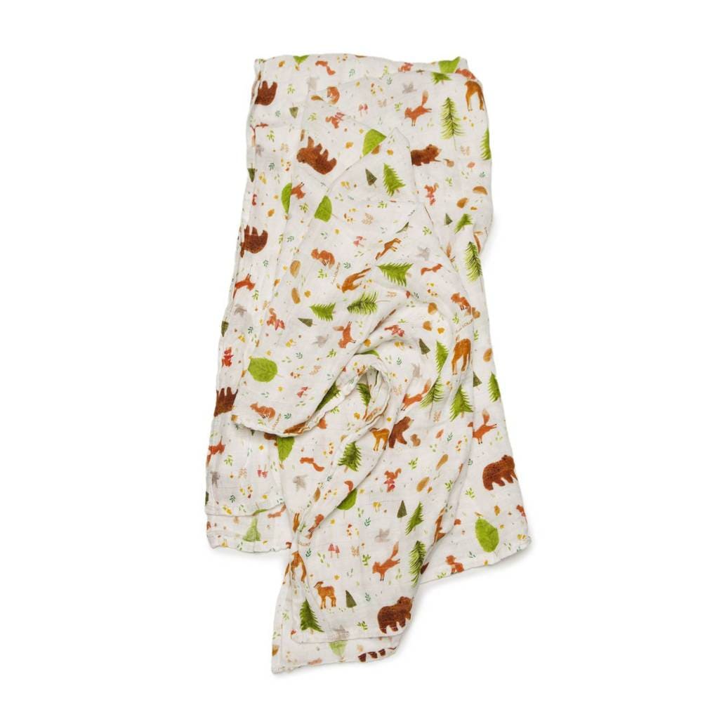 Loulou Lollipop swaddle Loulou Lollipop Luxe Muslin Swaddle - Forest Friends