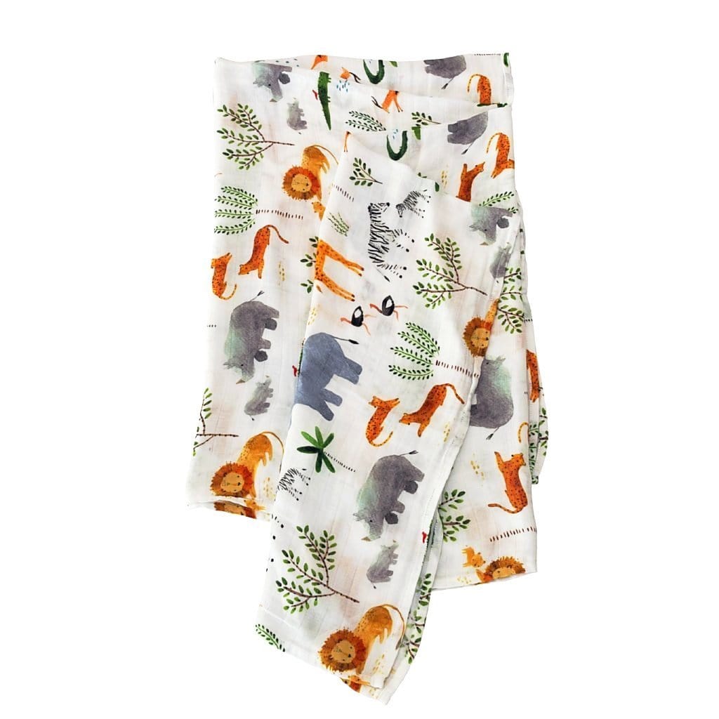 Loulou Lollipop swaddle Loulou Lollipop Luxe Muslin Swaddle - Safari Jungle