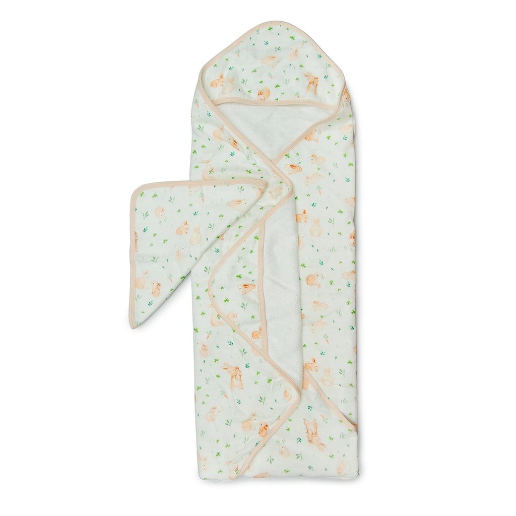Loulou Lollipop towel set Loulou Lollipop Hooded Towel and Washcloth Set - Bunny Meadow