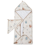 Loulou Lollipop towel set Loulou Lollipop Hooded Towel and Washcloth Set - Cozy Forest