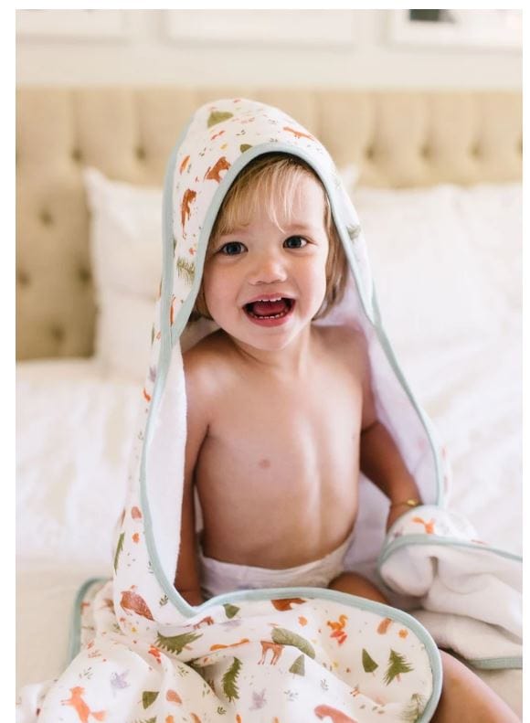 Loulou Lollipop towel set Loulou Lollipop Hooded Towel and Washcloth Set - Forest Friends