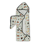 Loulou Lollipop Hooded Towel and Washcloth Set - Sushi