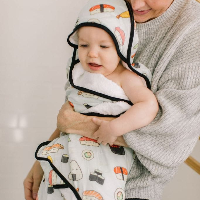 Loulou Lollipop Hooded Towel and Washcloth Set - Sushi Lifestyle