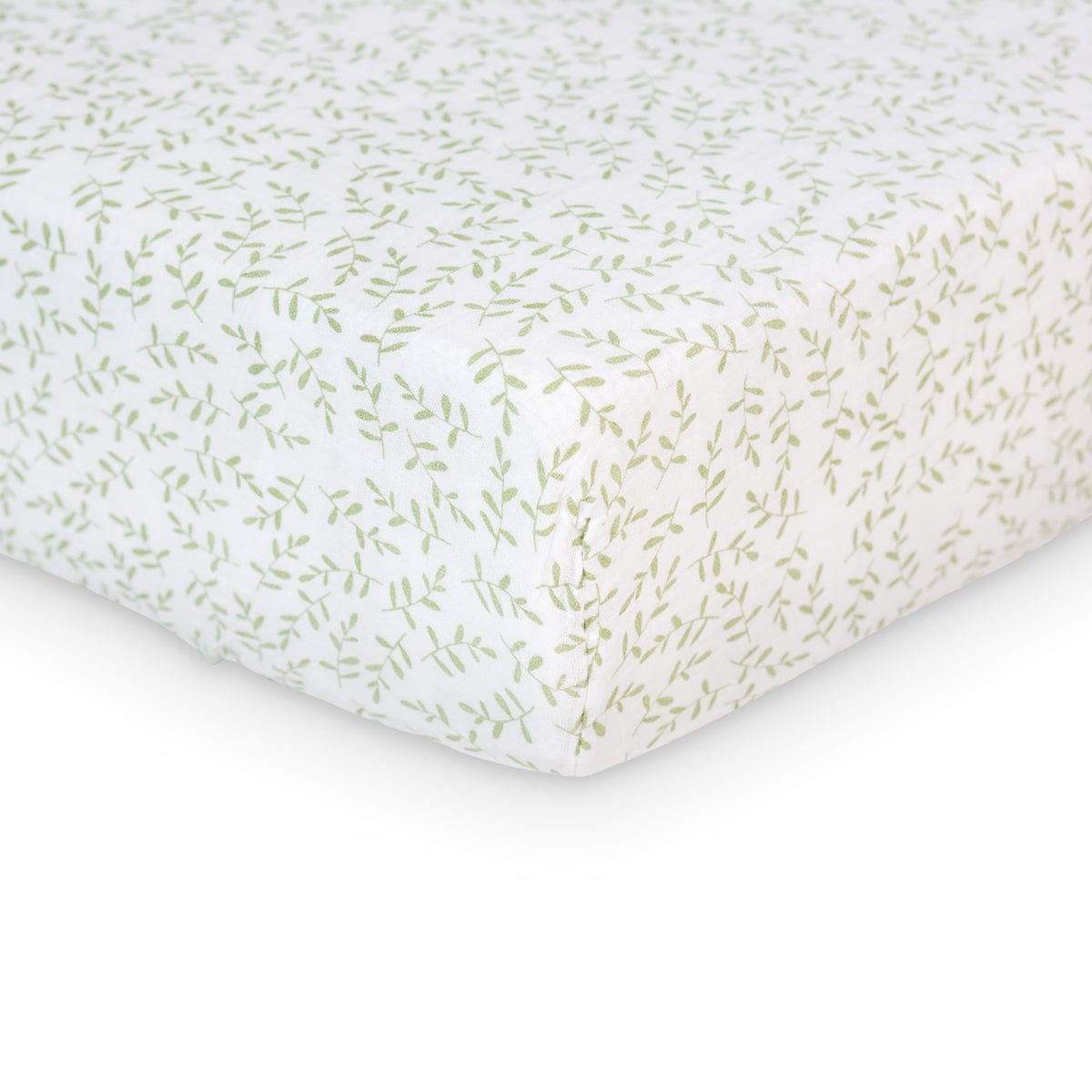 lulujo crib sheets Lulujo Muslin Crib Sheet - Boho Greenery