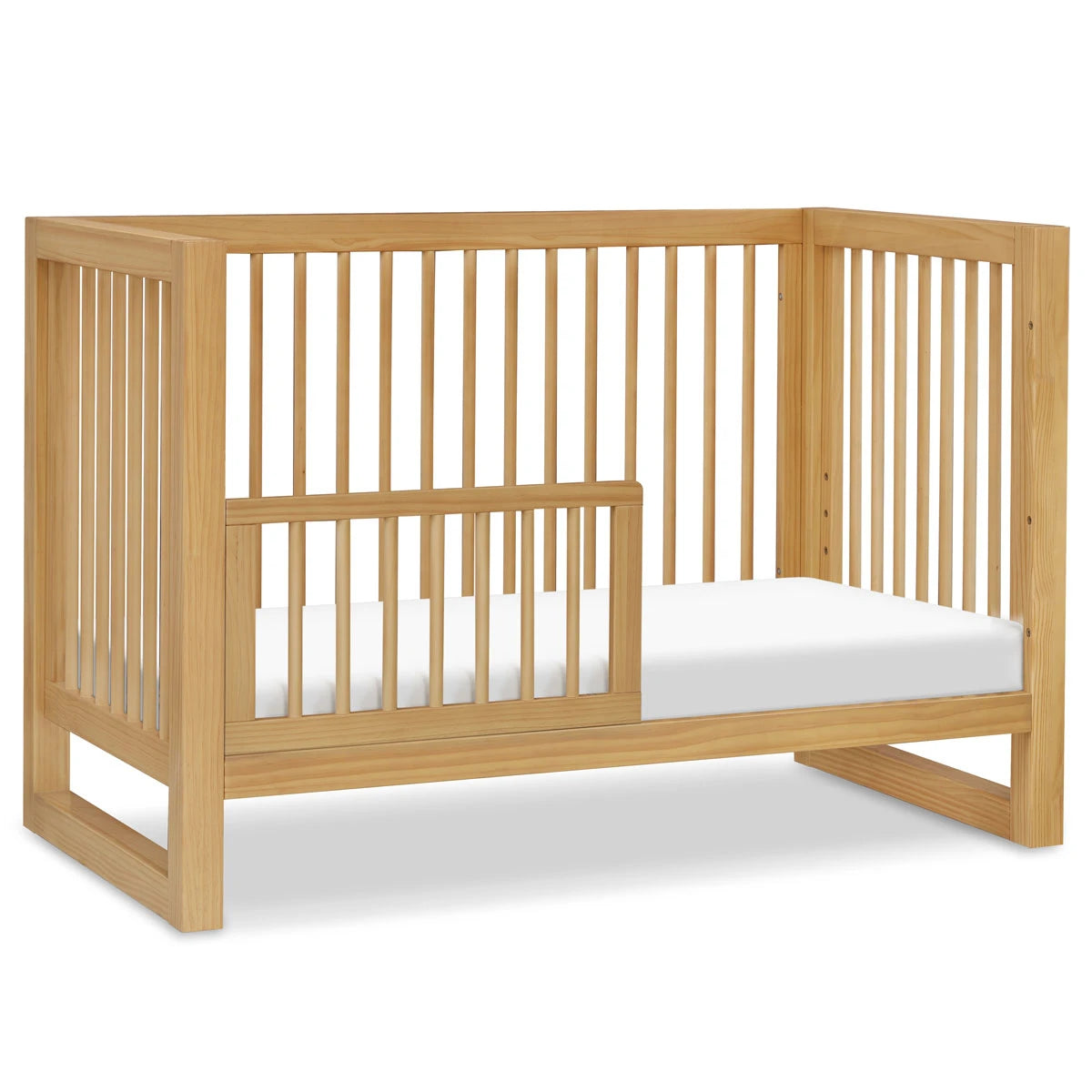 Honey - Namesake Nantucket 3-in-1 Convertible Crib with Toddler Bed Conversion Kit Toddler Bed