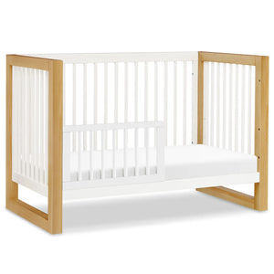 Warm White / Honey - Namesake Nantucket 3-in-1 Convertible Crib with Toddler Bed Conversion Kit Toddler Kit