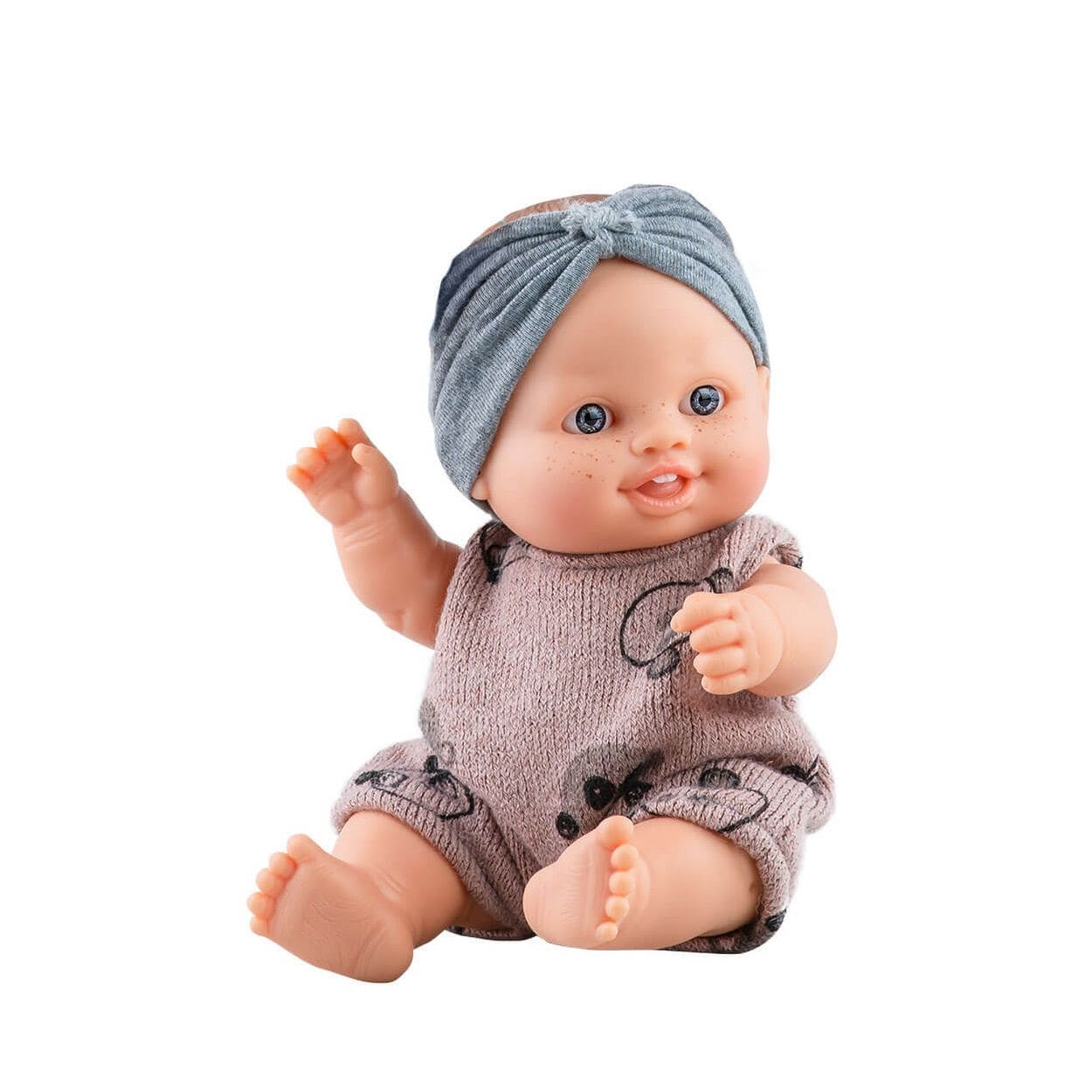 Minikane/Paola Reina doll clothes Panda Romper & Grey Headband Minikane/Paola Reina Peques Doll Clothing Set