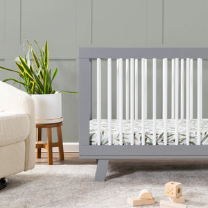 Babyletto Hudson 3-in-1 Convertible Crib Grey/White Lifestyle