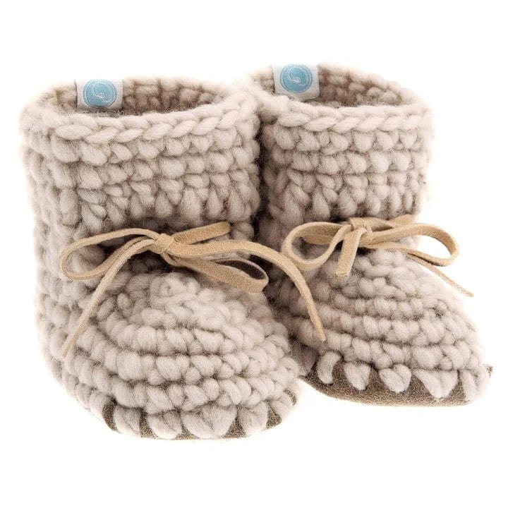 Beba Bean 0-6 M Beba Bean Sweater Moccs - Oatmeal