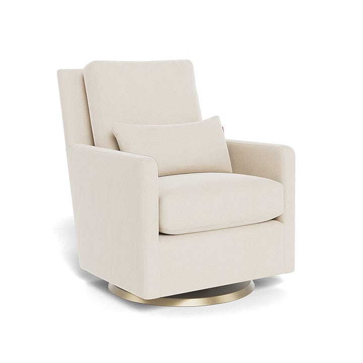 Monte Design nursing chair Beach Brushed Cotton-Linen / Gold Swivel (+$250) Monte Design Como Glider - Premium