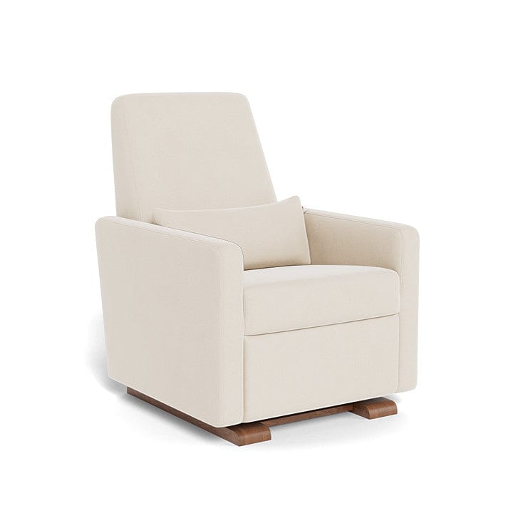 Monte Design nursing chair Beach Brushed Cotton-Linen / Walnut (+$250) Monte Design Grano Glider Recliner - Premium