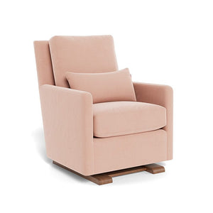 Monte Design nursing chair Blush Velvet / Walnut (+$250) Monte Design Como Glider - Performance