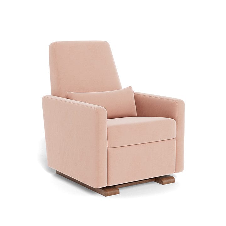 Monte Design nursing chair Blush Velvet / Walnut (+$250) Monte Design Grano Glider Recliner - Performance