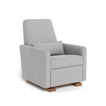 Monte Design nursing chair Cloud Grey Weave / Walnut (+$250) Monte Design Grano Glider Recliner - Performance