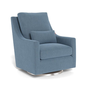 Monte Design nursing chair Denim Blue / Stainless Steel Swivel (+$250) Monte Design Vera Glider - Performance