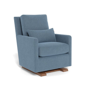 Monte Design nursing chair Denim Blue / Walnut (+$250) Monte Design Como Glider - Performance