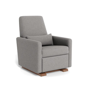 Monte Design nursing chair Light Grey Italian Wool / Walnut (+$250) Monte Design Grano Glider Recliner - Premium