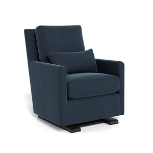 Monte Design nursing chair Midnight Blue Brushed Cotton-Linen / Espresso Monte Design Como Glider - Premium