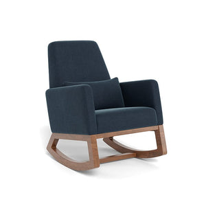 Monte Design nursing chair Midnight Blue Brushed Cotton-Linen / Walnut (+$200) Monte Design Joya Rocker - Premium