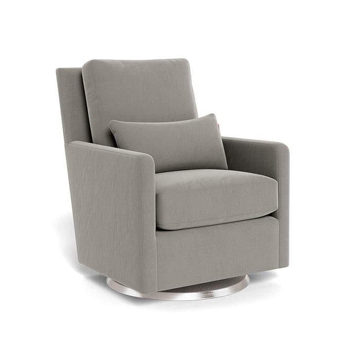 Monte Design nursing chair Mineral Grey Velvet / Stainless Steel Swivel (+$250) Monte Design Como Glider - Performance