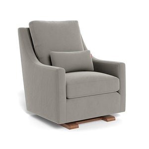 Monte Design nursing chair Mineral Grey Velvet / Walnut (+$250) Monte Design Vera Glider - Performance