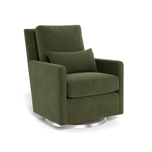 Monte Design nursing chair Moss Green Velvet / Stainless Steel Swivel (+$250) Monte Design Como Glider - Performance