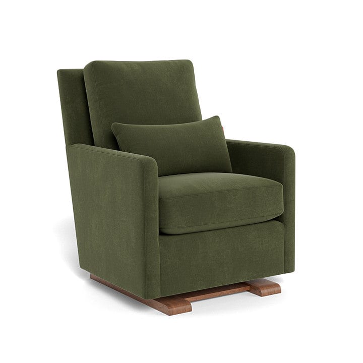 Monte Design nursing chair Moss Green Velvet / Walnut (+$250) Monte Design Como Glider - Performance