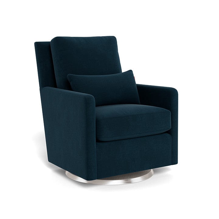 Monte Design nursing chair Navy Velvet / Stainless Steel Swivel (+$250) Monte Design Como Glider - Performance