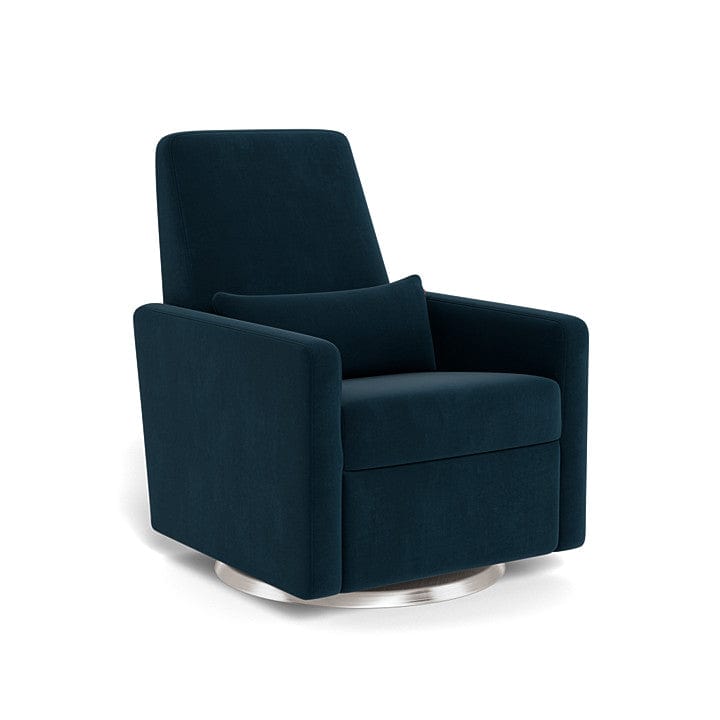 Monte Design nursing chair Navy Velvet / Stainless Steel Swivel (+$250) Monte Design Grano Glider Recliner - Performance
