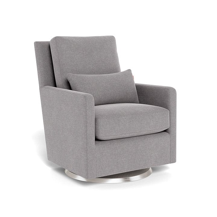Monte Design nursing chair Pebble Grey / Stainless Steel Swivel (+$250) Monte Design Como Glider - Performance