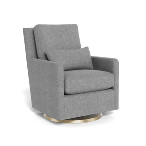 Monte Design nursing chair Pepper Grey Weave / Gold Swivel (+$250) Monte Design Como Glider - Performance